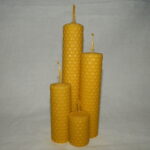 Sada voskových sviečok - valec 4,8,12,16 x 3 cm