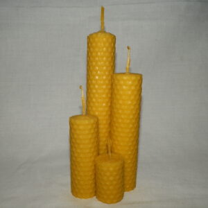 Sada voskových sviečok - valec 4,8,12,16 x 3 cm